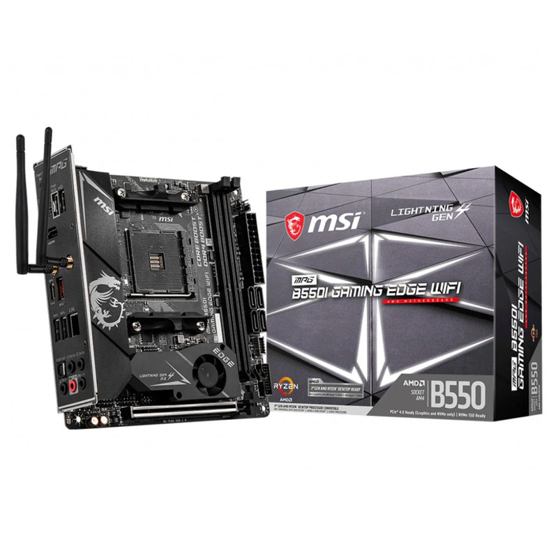 MSI MPG B550I Gaming Edge Wifi - DDR4 AM4 Mini-ITX AMD Motherboard - اللوحة الأم